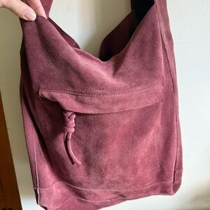 NWOT FREE PEOPLE Dusty Rose Slouchy Shoulder Bag